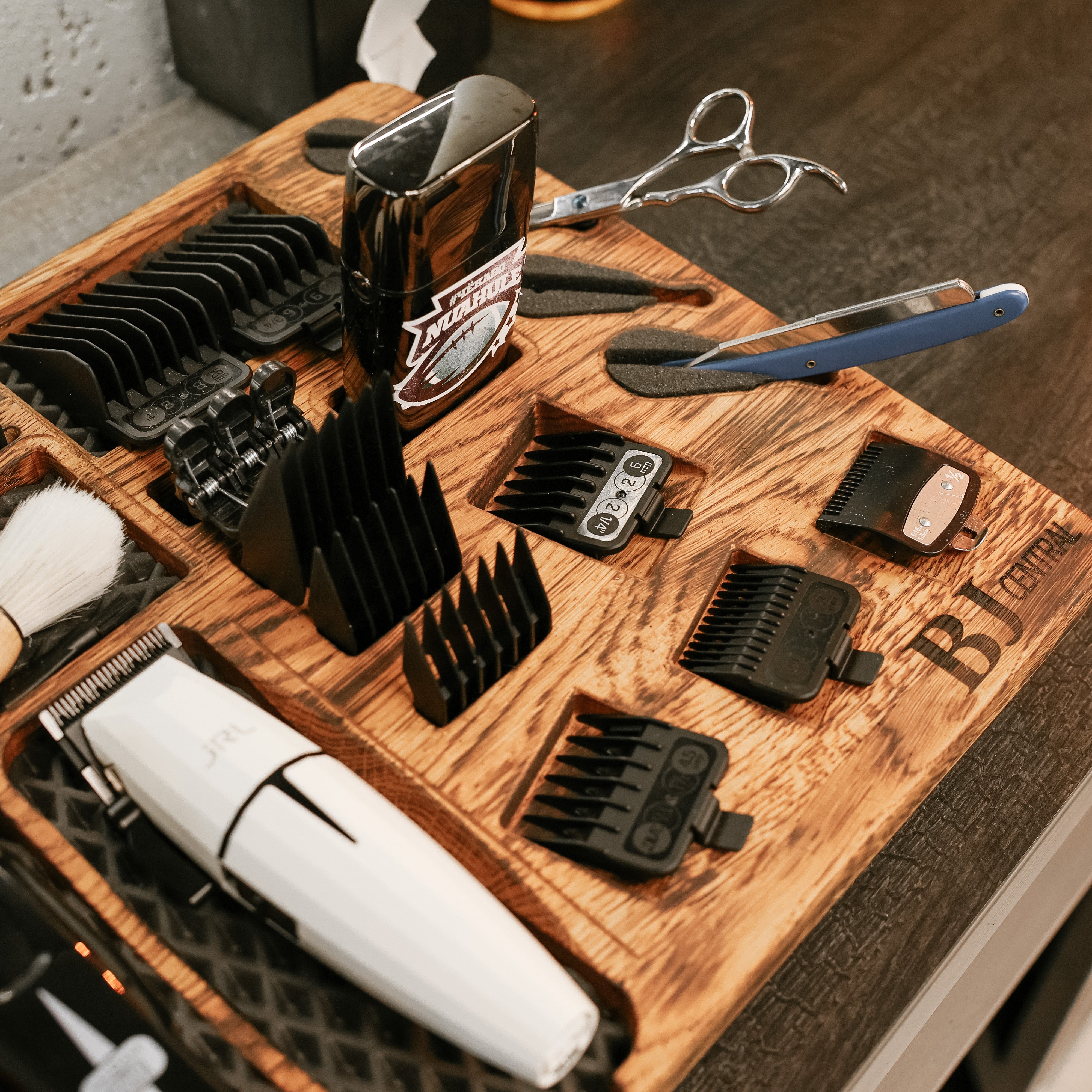 Wooden Barber Tray