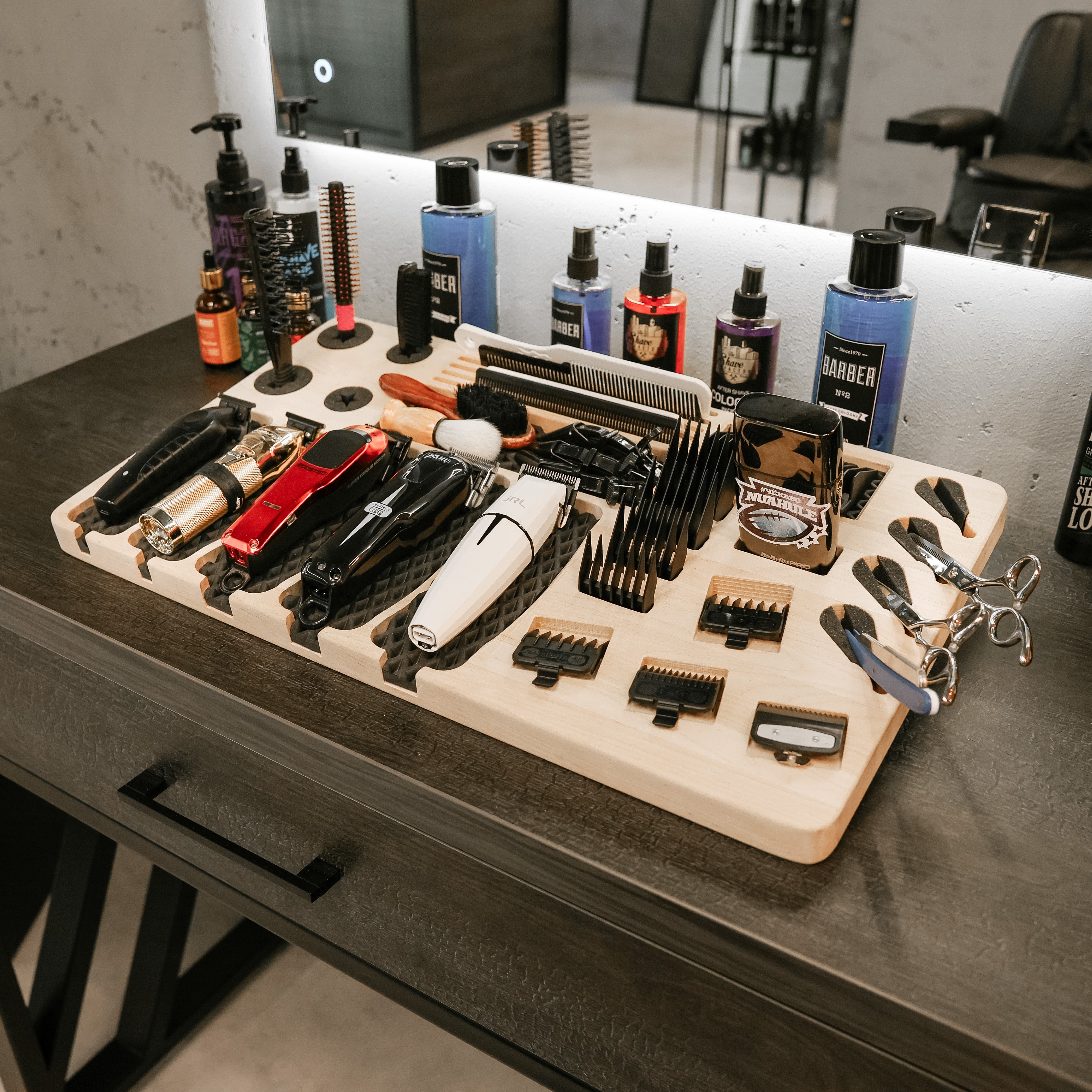 Wooden Barber Tray