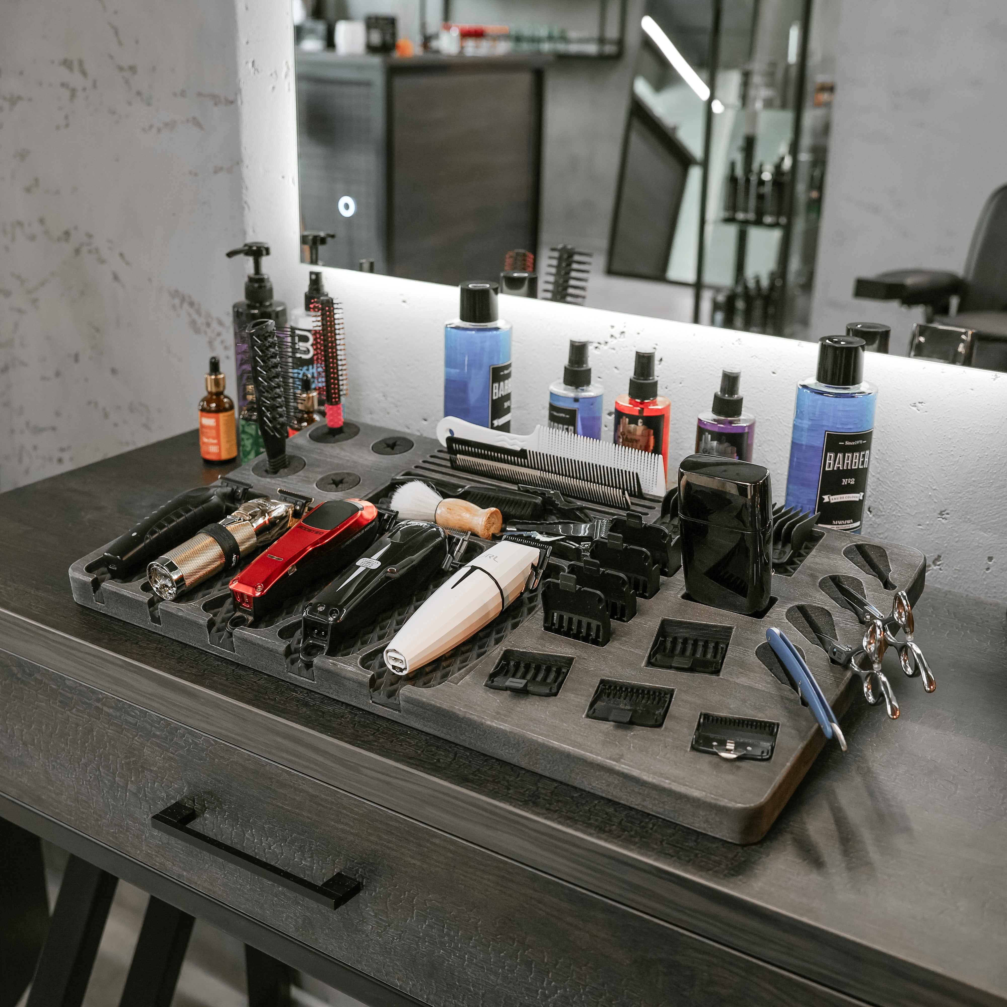 Wooden Barber Tray
