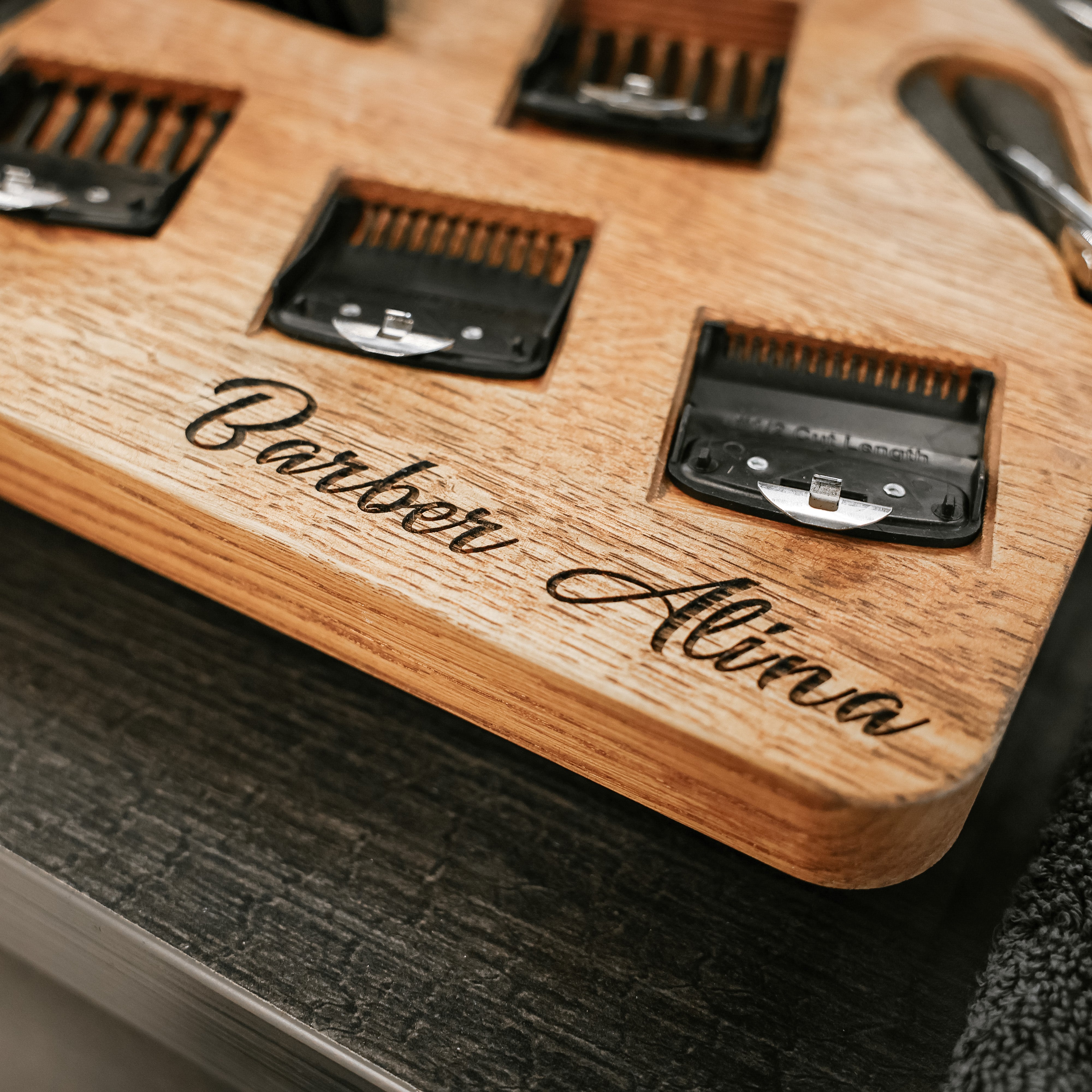 Wooden Barber Tray
