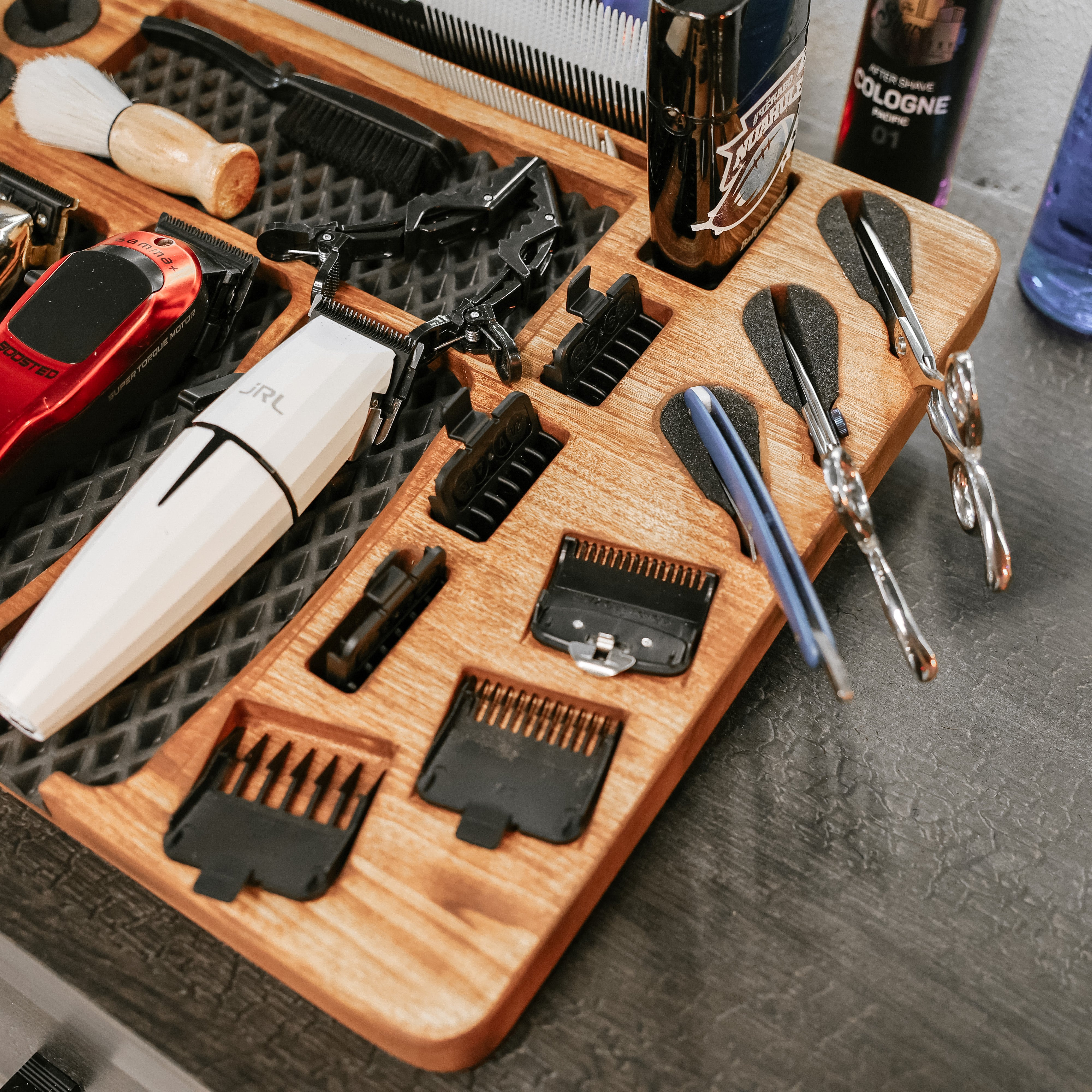 Wooden Barber Tray