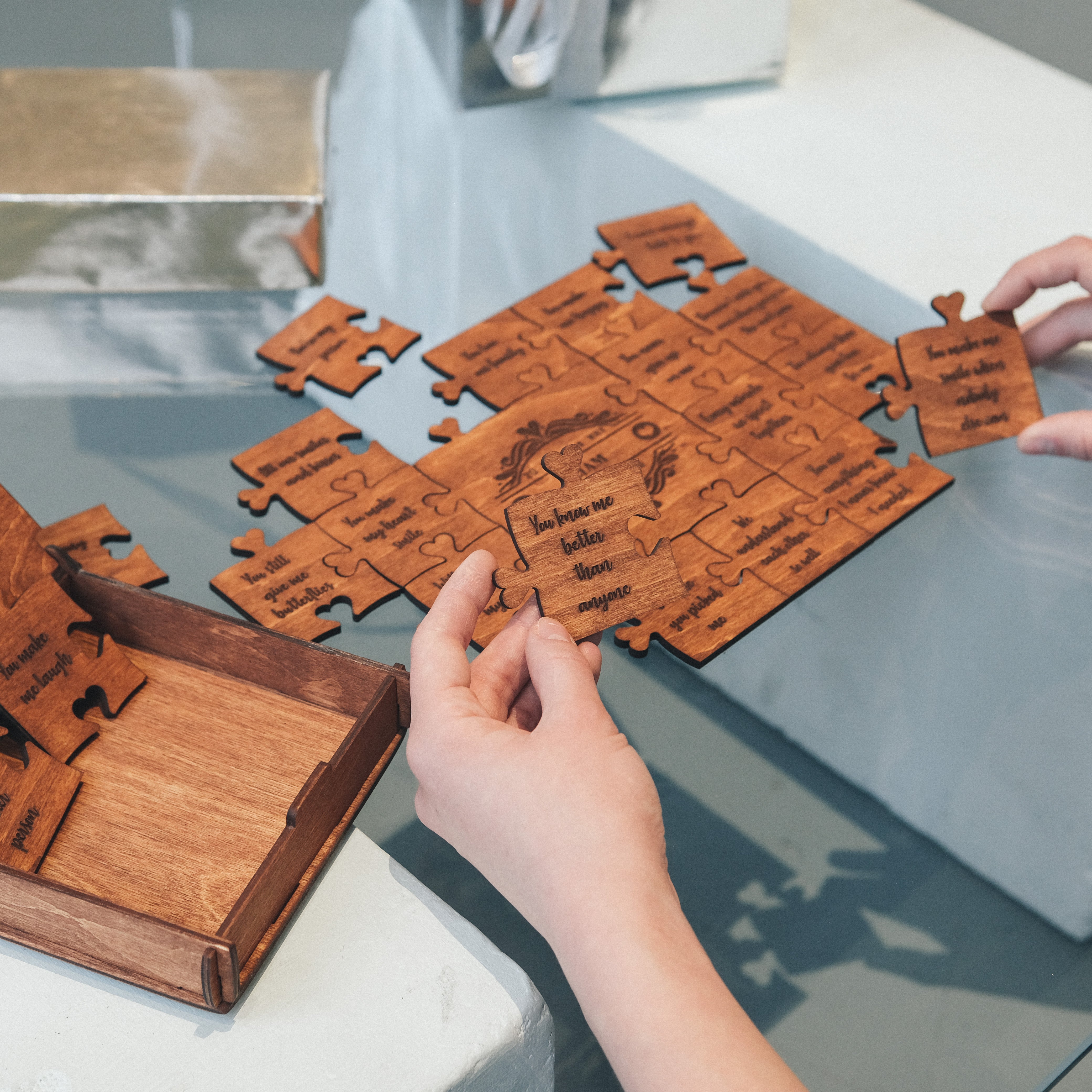 Romantic Wooden Puzzle – Rectangle