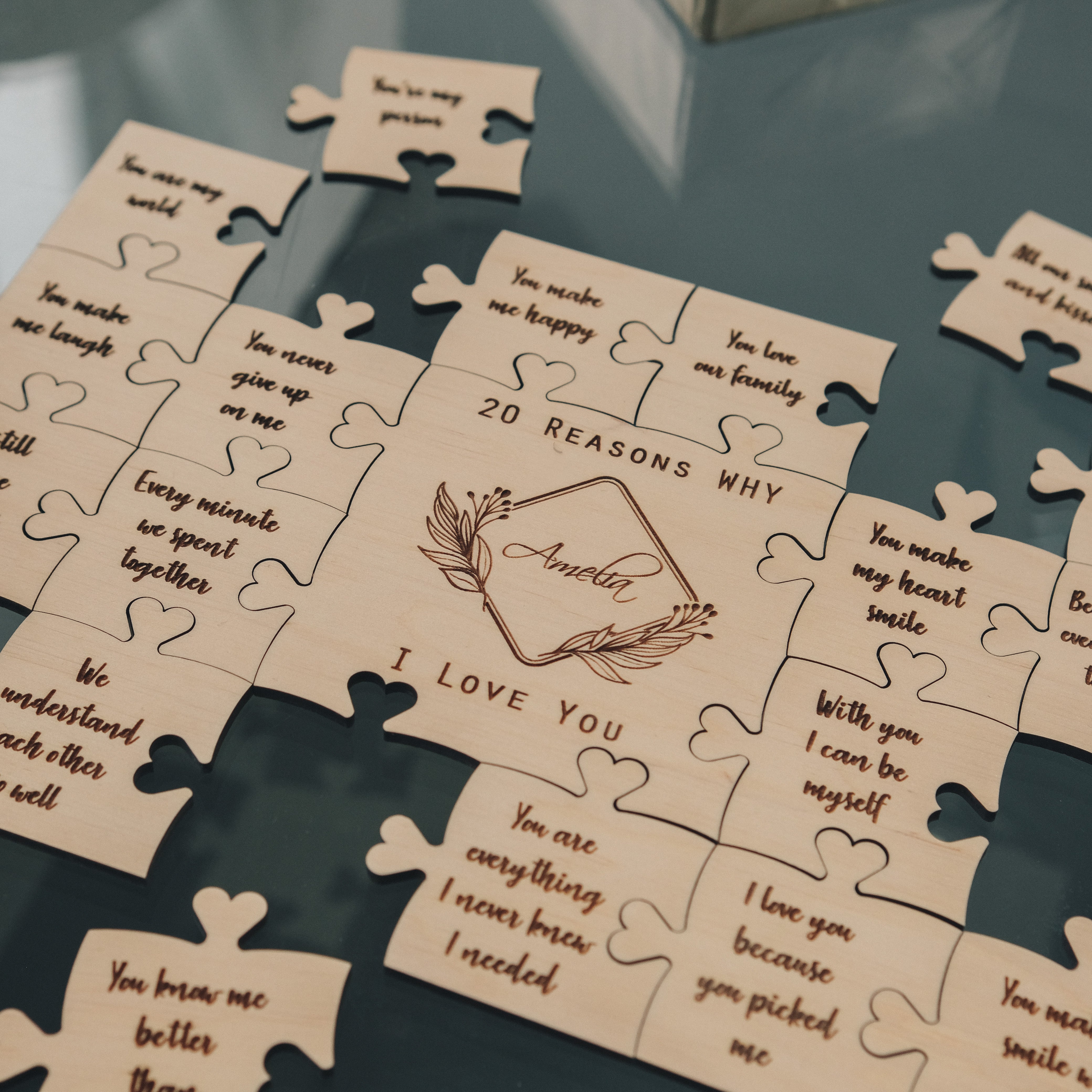 Romantic Wooden Puzzle – Rectangle