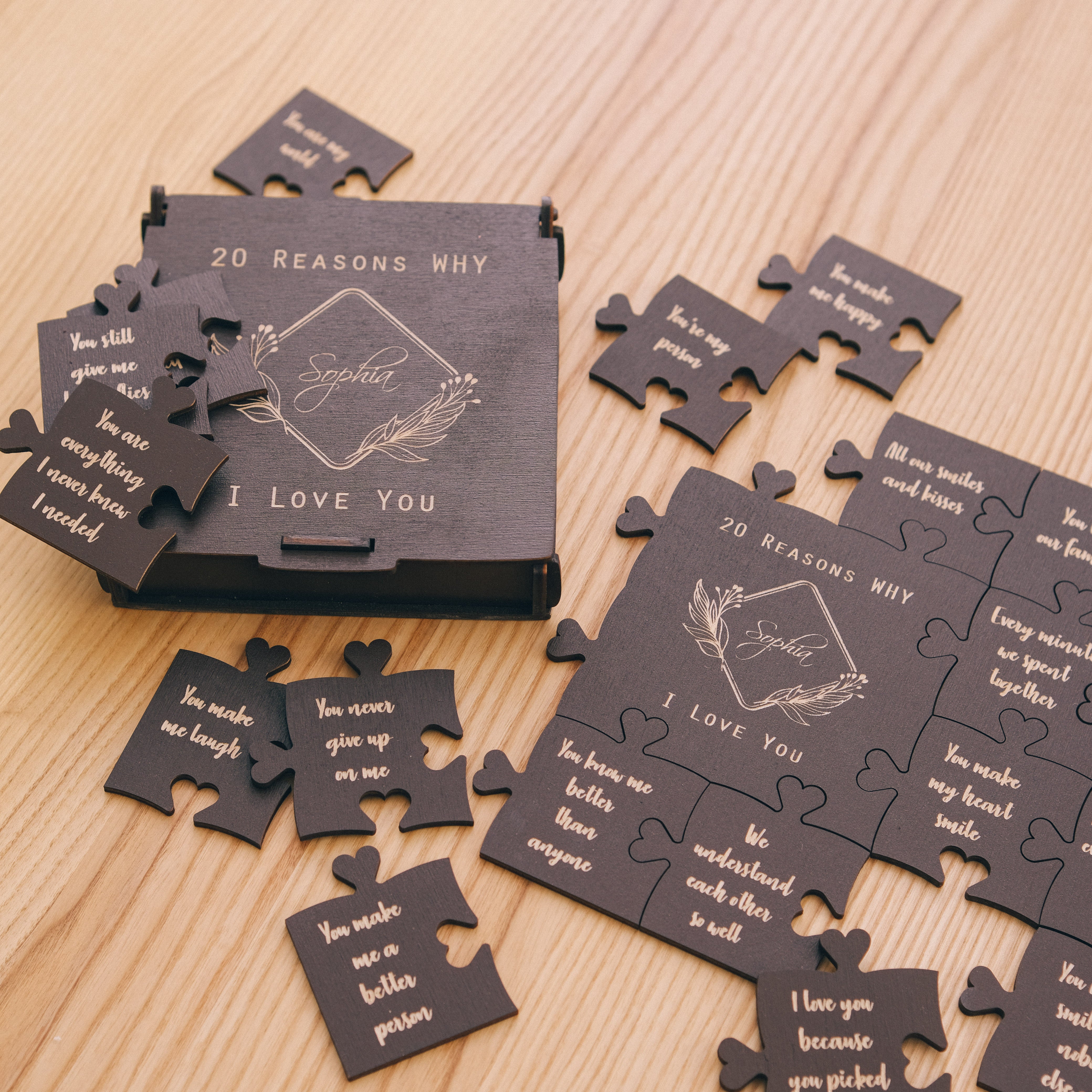 Romantic Wooden Puzzle – Rectangle