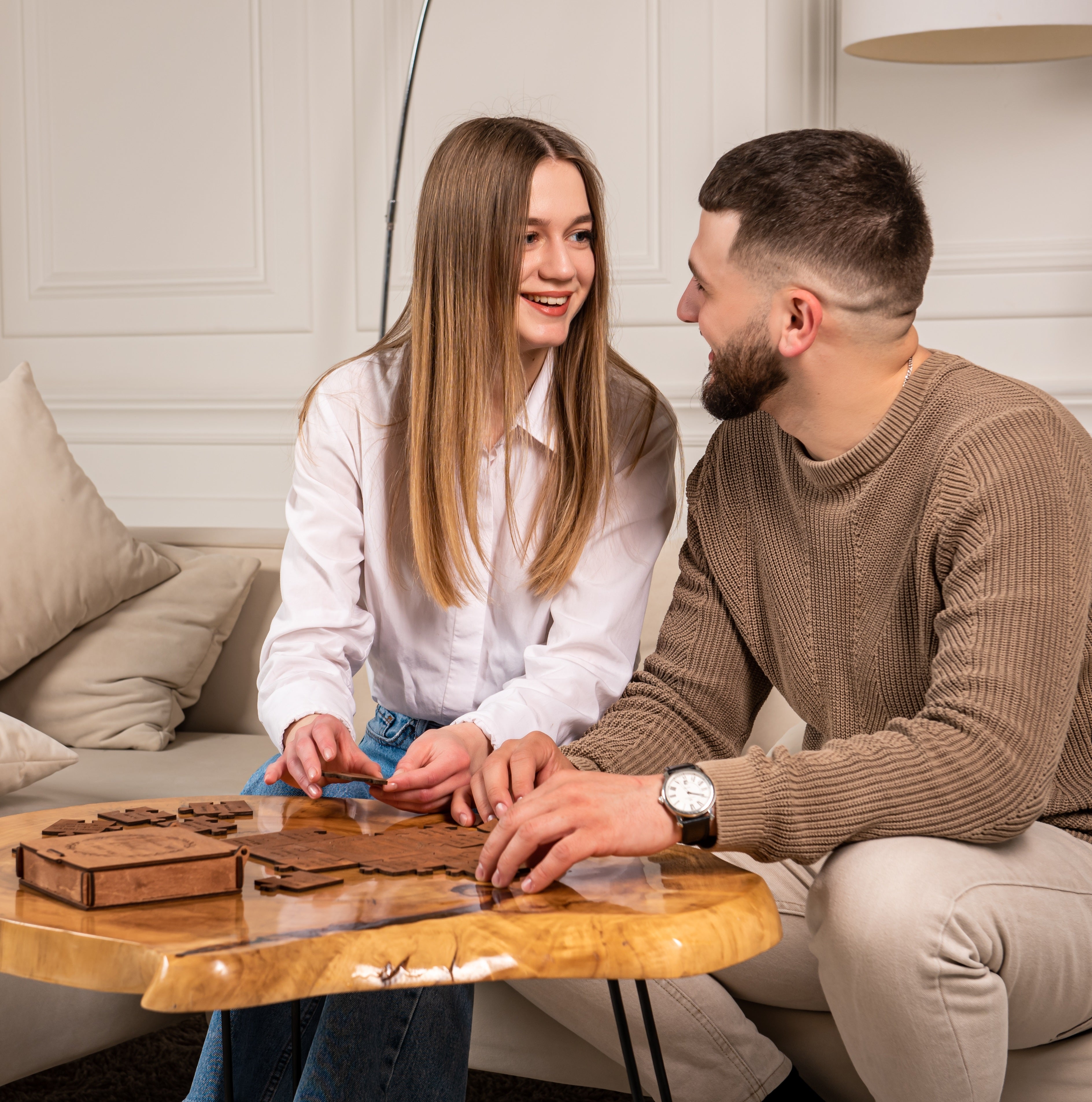Romantic Wooden Puzzle – Rectangle