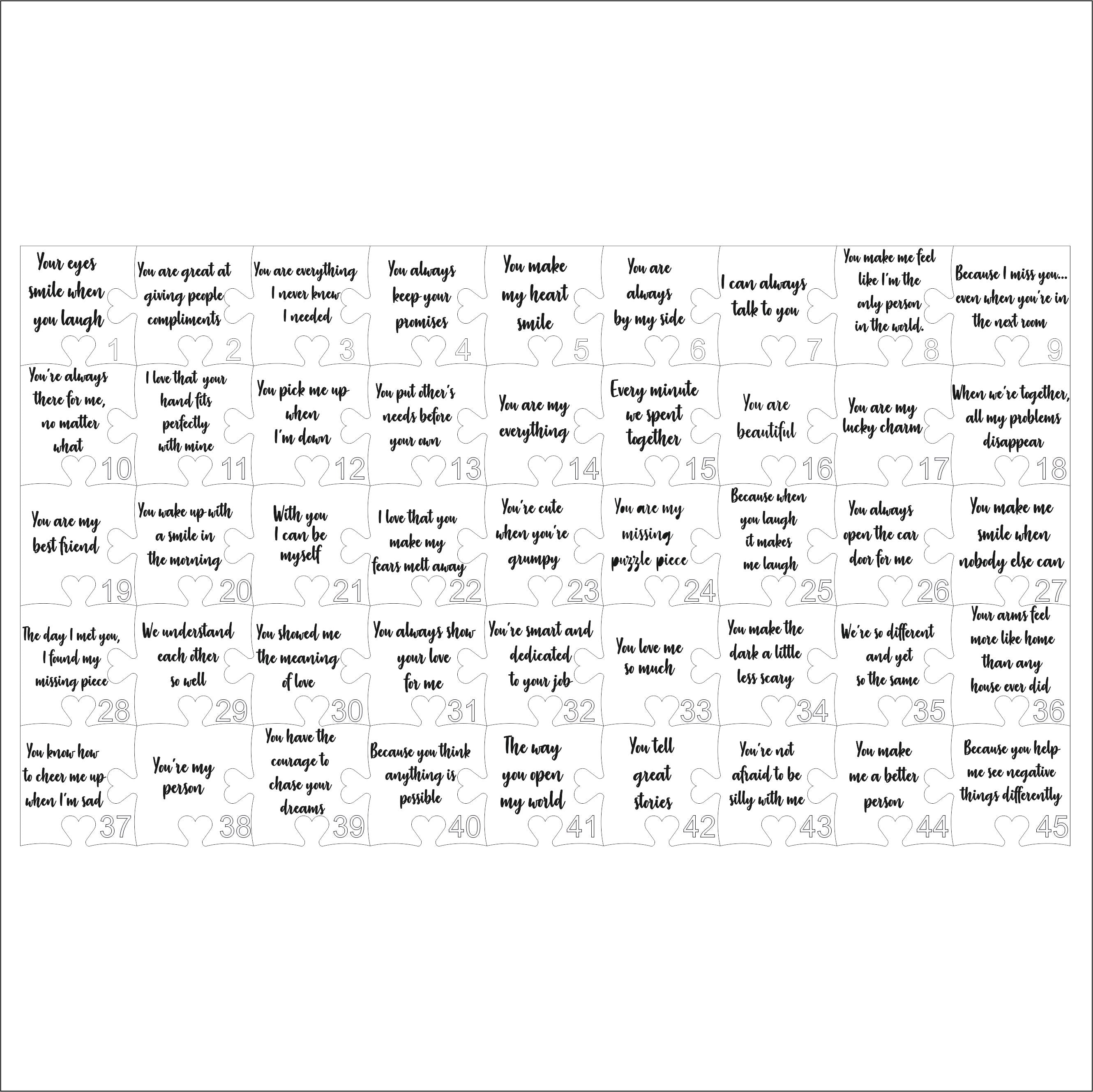 Romantic Wooden Puzzle – Rectangle