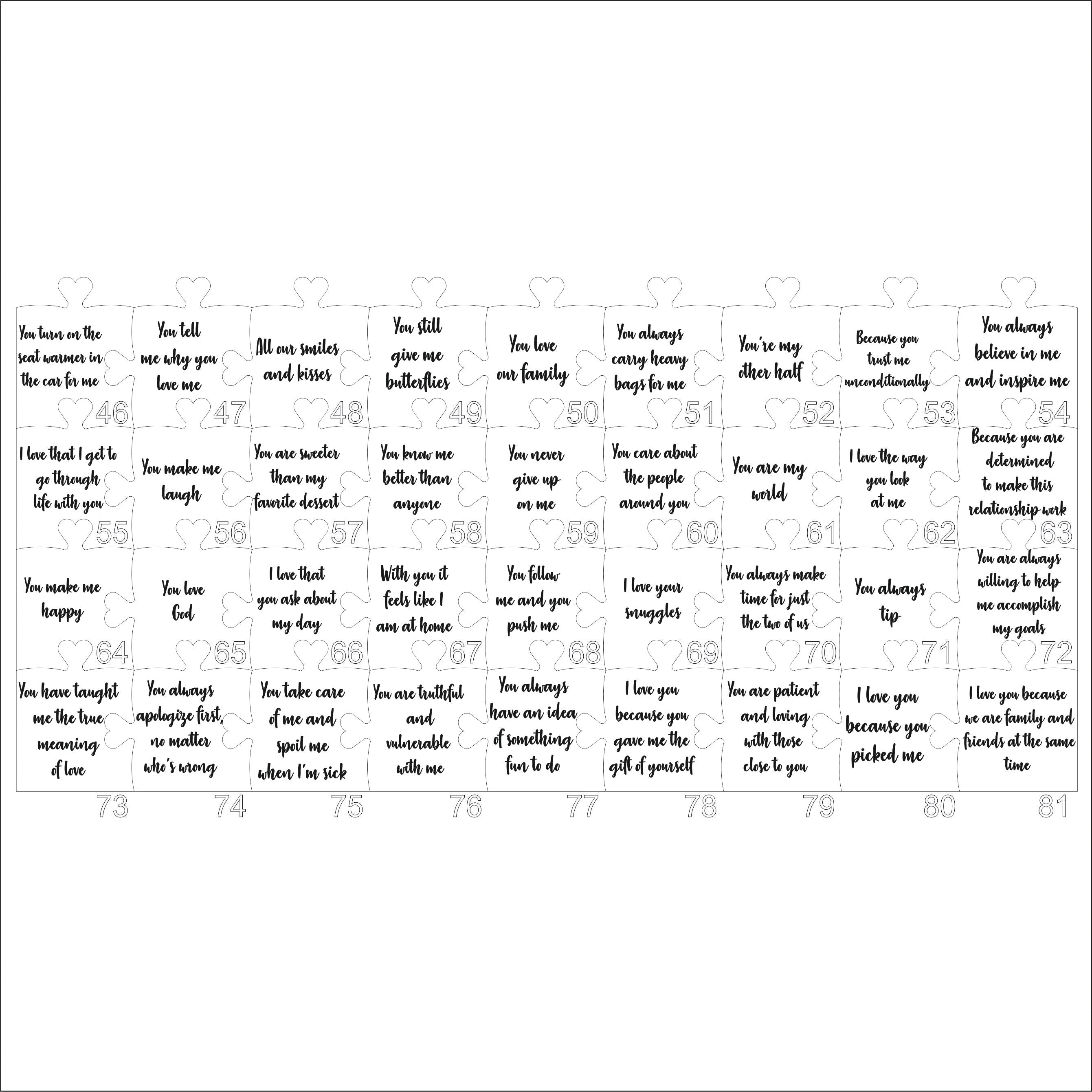 Romantic Wooden Puzzle – Rectangle